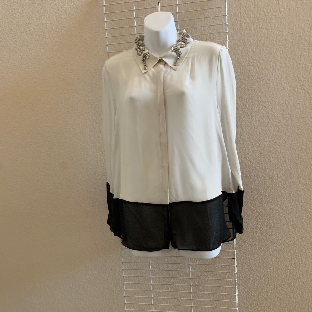 Women’s blouse rhinestone detail